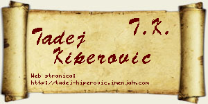 Tadej Kiperović vizit kartica